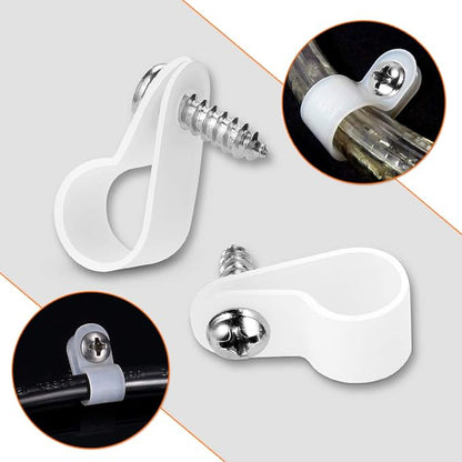 LOKMAN 100 Pack 3/8 Inch Rope Light P-Style Mounting Clips - Image 3