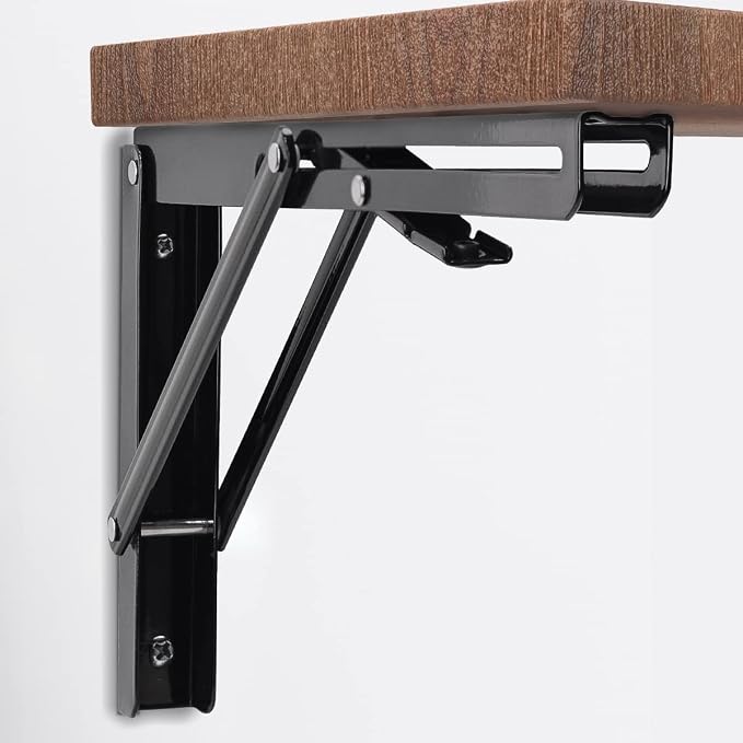 YUMORE Folding Shelf Bracket Heavy Duty, 12 Inch Collapsible Shelf Bracket - Image 7