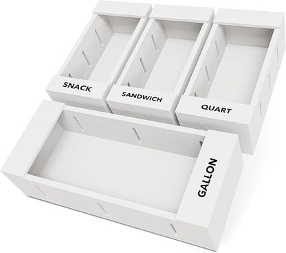 SpaceAid Bag Storage Organizer for Kitchen Drawer, Bamboo Organizer, Compatible by SpaceAid