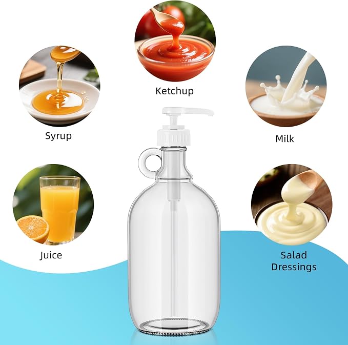 Laundry Detergent Dispenser, 64oz Fabric Softener Dispenser, Glass Liquid - Image 3