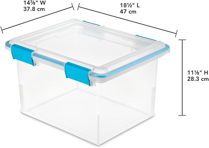 Sterilite 4-Pack Gasket Box, Weather-Resistant Storage Bins - Image 2