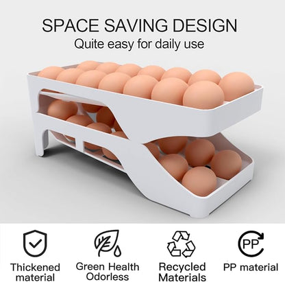 Egg dispenser for refrigerator, Automatic rolling egg holder for fridge - Image 4