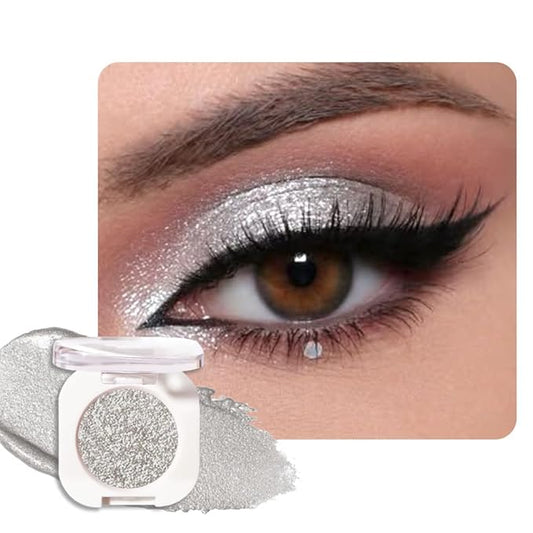 Slive Single Glitter Eyeshadow Makeup, Neutral Powde Eye Shadow by HHLTOH