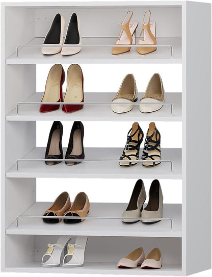 Shoe She-lf Short Tower Wood Built In Closet Organizer Unit, Premium Modular by Unknown