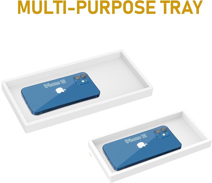 Bathroom Counter Tray, EG-SIPRO High-Grade Thickened Silicone Bathroom Vanity - Image 3