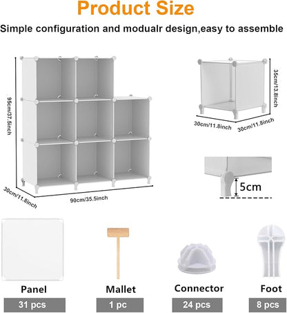 AWTATOS 8 Cube Storage Organizer, Closet Organizer Storage Shelf, Bookcase - Image 3