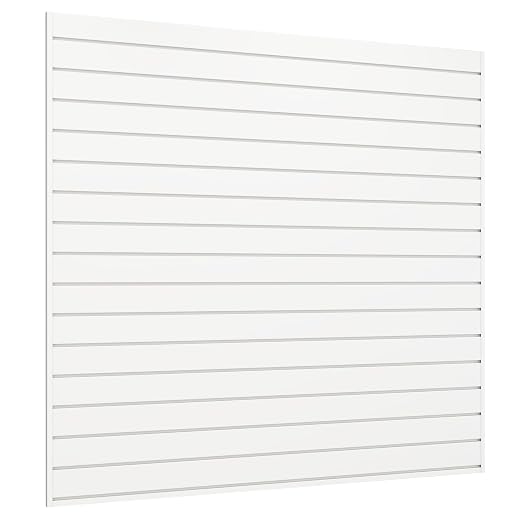 Slatwall Panel 4 FT x 4 FT, Interlocking Slat Wall Paneling, Wall Mounted PVC by Neoaider