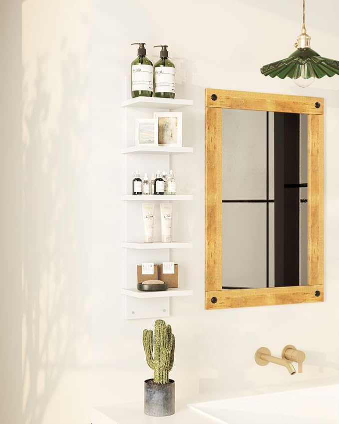 IBUYKE 5 Tier Wall Shelf Unit, Decorative Wall Mount Vertical Shelving - Image 5