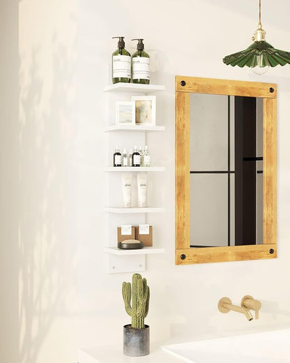 IBUYKE 5 Tier Wall Shelf Unit, Decorative Wall Mount Vertical Shelving - Image 5