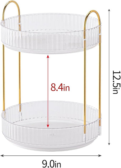 360° Rotating Makeup Organizer for Vanity - Image 2