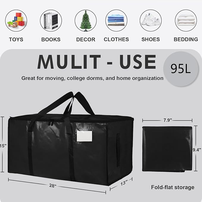 4 Pack-Extra Large Heavy Duty Moving Bags - Image 2
