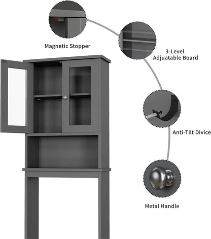 Shintenchi Over the Toilet Storage Cabinet, Bathroom Shelf Organizer - Image 7