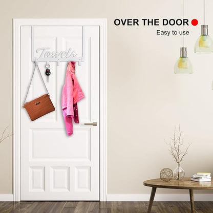 Azmoncy Over The Door Hooks, Towel Rack - Image 5