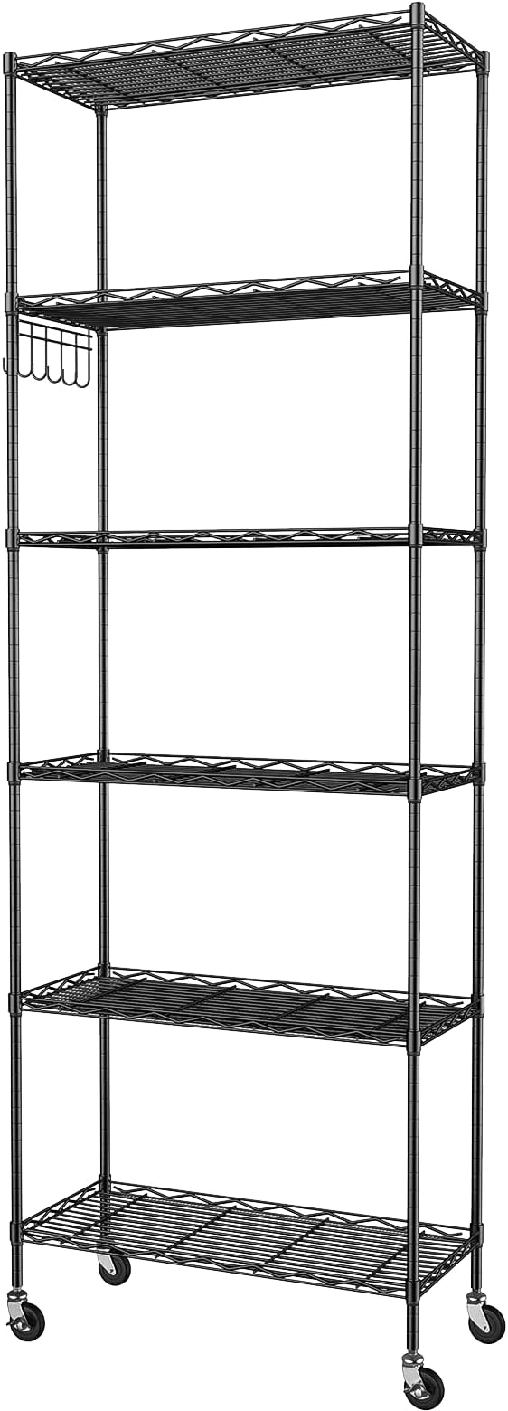 Homdox 6-Tier Storage Shelf Wire Shelving Unit Free Standing Rack Organization by HOMDOX