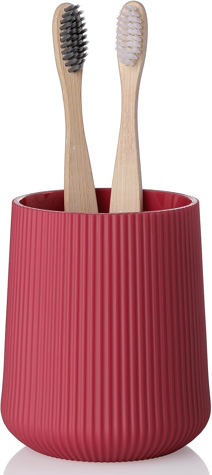 YAUKPH Red Striped Toothbrush Holder by KellyHome