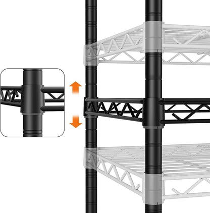 SINGAYE 3 Small Shelves Storage Shelf Wire Shelving Unit Metal Shelf Adjustable - Image 4