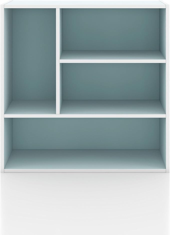 Homes: Inside + Out Apexa 4-Vertical Storage Organizer Shelves, Stackable Wood - Image 10