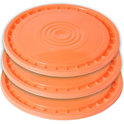Meranti Reusable Easy Peel 3.5, and 7 Gallon Bucket Lid | Food Grade | 3 pack by MerantiHomeGarden