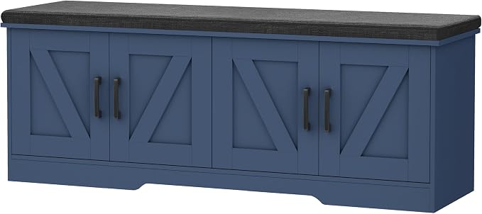 HOMSHO Farmhouse Shoe Storage Bench by HOMSHO