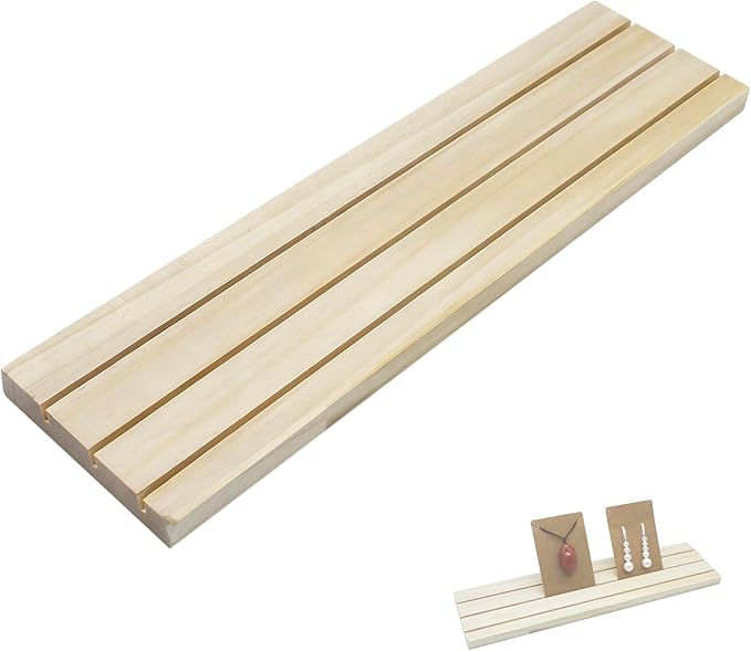 1 Pack Wooden Earring Display Stand 3 Slots Jewelry Earring Ring Display Holder by Unknown