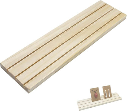 1 Pack Wooden Earring Display Stand 3 Slots Jewelry Earring Ring Display Holder by Unknown