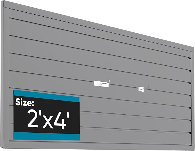 Braki PVC Slat Wall Paneling 2x4 ft, Garage Organizer Storage System, Heavy by BRAKKI