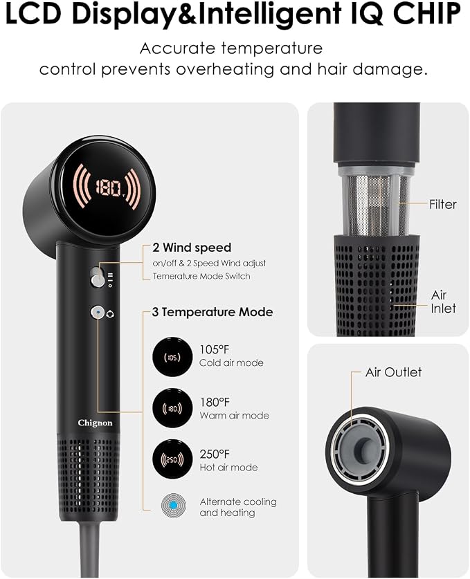 Hair Dryer, 110000 RPM High-Speed Blow Dryer - Image 4