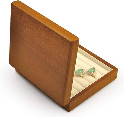 Oirlv Solid Wood Ring Jewelry Box Organizer Earrings Jewelry Drawer Organizer - Image 3