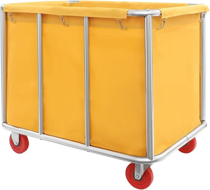 Commercial Laundry Cart with Wheels, Laundry Hamper Cart, Heavy Duty Rolling by Eapmic