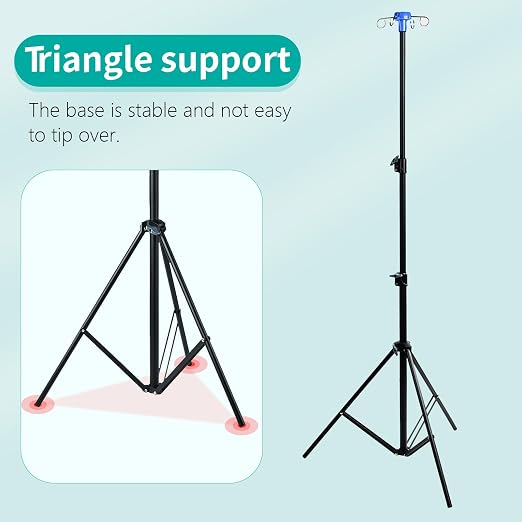 Lefeke IV Pole Portable for Traveling, Adjustable IV Stand - Image 4