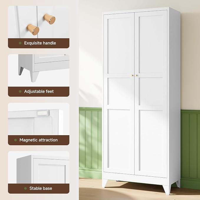 Letaya 75" H Metal Storage Cabinet - Image 4