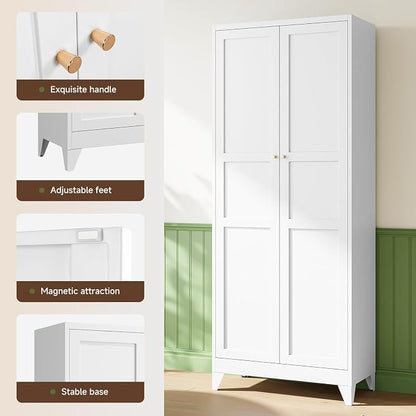 Letaya 75" H Metal Storage Cabinet - Image 4