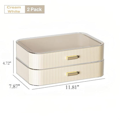 2 Pack Stackable Makeup Organizer - Image 2