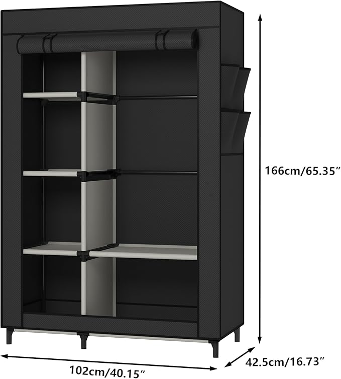 Calmootey Portable Closet Organizer, Space-Saving Storage System - Image 3