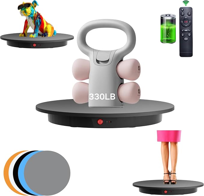 JAYEGT Motorized Rotating Display Stand, 330 Lbs Load ，360 Degree Electric by JAYEGT