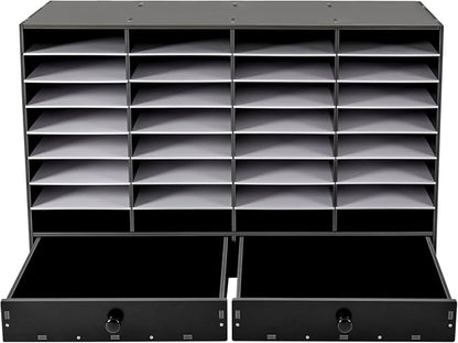 Literature Organizer 32 Slots Office Mailbox Cubbies PVC Desk Mail Sorter - Image 4