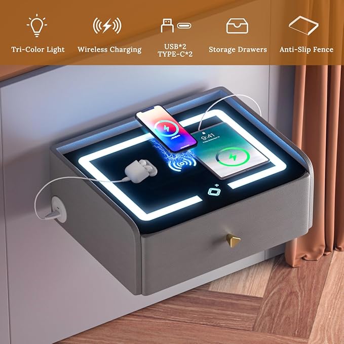 HOMEMORE Floating Nightstand - Image 3