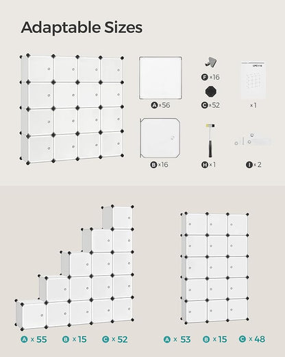 SONGMICS Cube Storage Organizer, Closet Storage Shelves, DIY Plastic Closet - Image 7