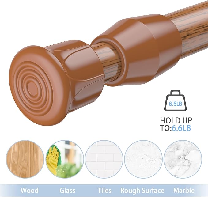 AIZESI Spring Tension Curtain Rods Short Tension Rod - Image 2