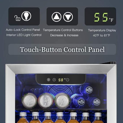 Antarctic Star Beverage Refrigerator Cooler -120 Can Glass Door Mini Fridge - Image 2