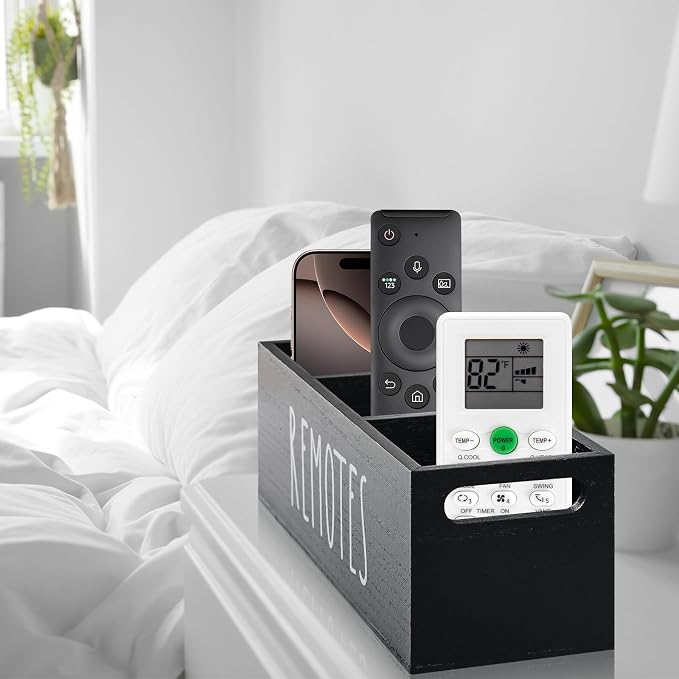 Remote Control Holder, Wooden TV Remote Holder - Image 7