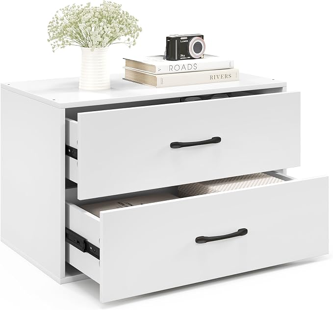 Giantex Dressers Stackable 2 Drawer Horizontal Organizer W/Handles Dresser Tower by Giantex