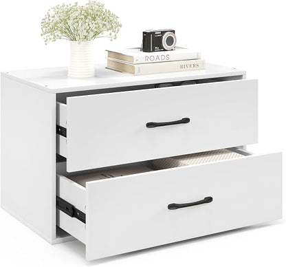 Giantex Dressers Stackable 2 Drawer Horizontal Organizer W/Handles Dresser Tower by Giantex