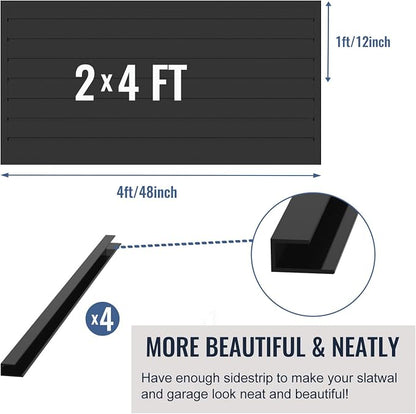 Slatwall Panel Garage Organizer PVC Slatwall Heavy Duty Wall Mounted Rack - Image 3