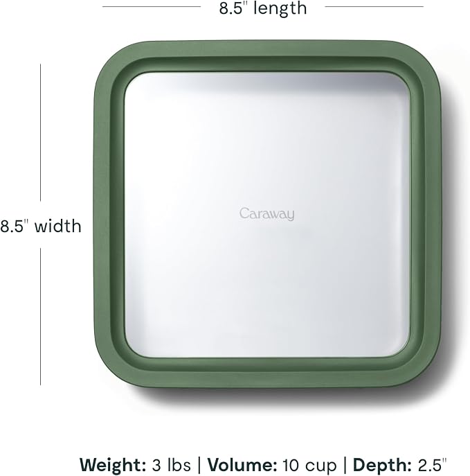 Caraway Glass Food Storage, 10 Cup Glass Container, Ceramic Coated Food - Image 3