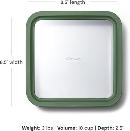 Caraway Glass Food Storage, 10 Cup Glass Container, Ceramic Coated Food - Image 3