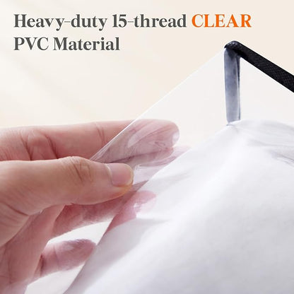 Lifewit 4 Pack Clear Clothes Storage Bags, 45L Plastic Blanket Storage Bag - Image 2