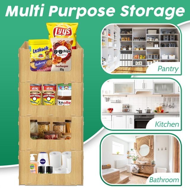 TidyFriend Wooden Stackable Storage Bins - Image 5