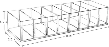 2 Pack Detachable Makeup Organizer, 8 Compartments Acrylic Cosmetic Storage - Image 2