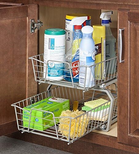 ClosetMaid 11 in. Pull Out Cabinet Organizer, 2 Tier, Heavy Duty, Slide Out - Image 3